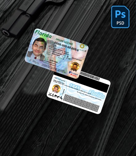 USA Florida driving license PSD